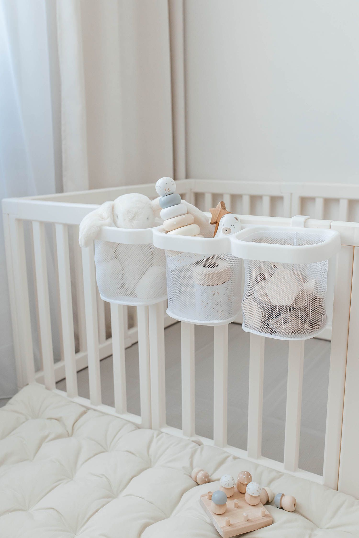 Органайзер для хранения подвесной UNIX Kids White с тремя отделениями универсальный PPBH3W