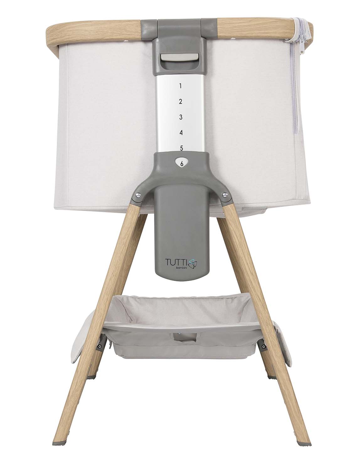 Колыбель Tutti Bambini CoZee Oak and Silver с колесами 211205/3596 ПУ