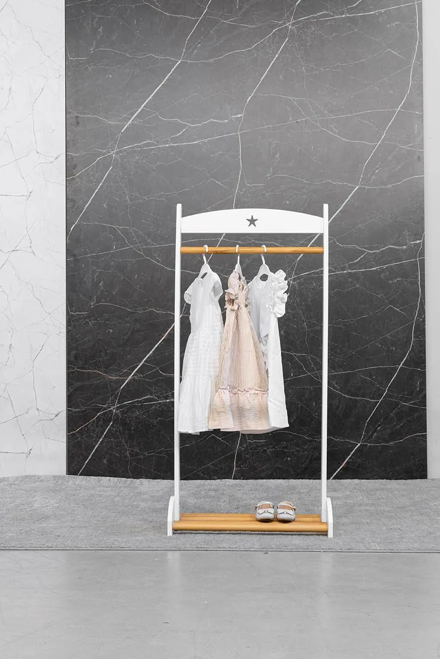 Вешалка детская  ANTEMI для одежды напольная белый/дерево Витрина