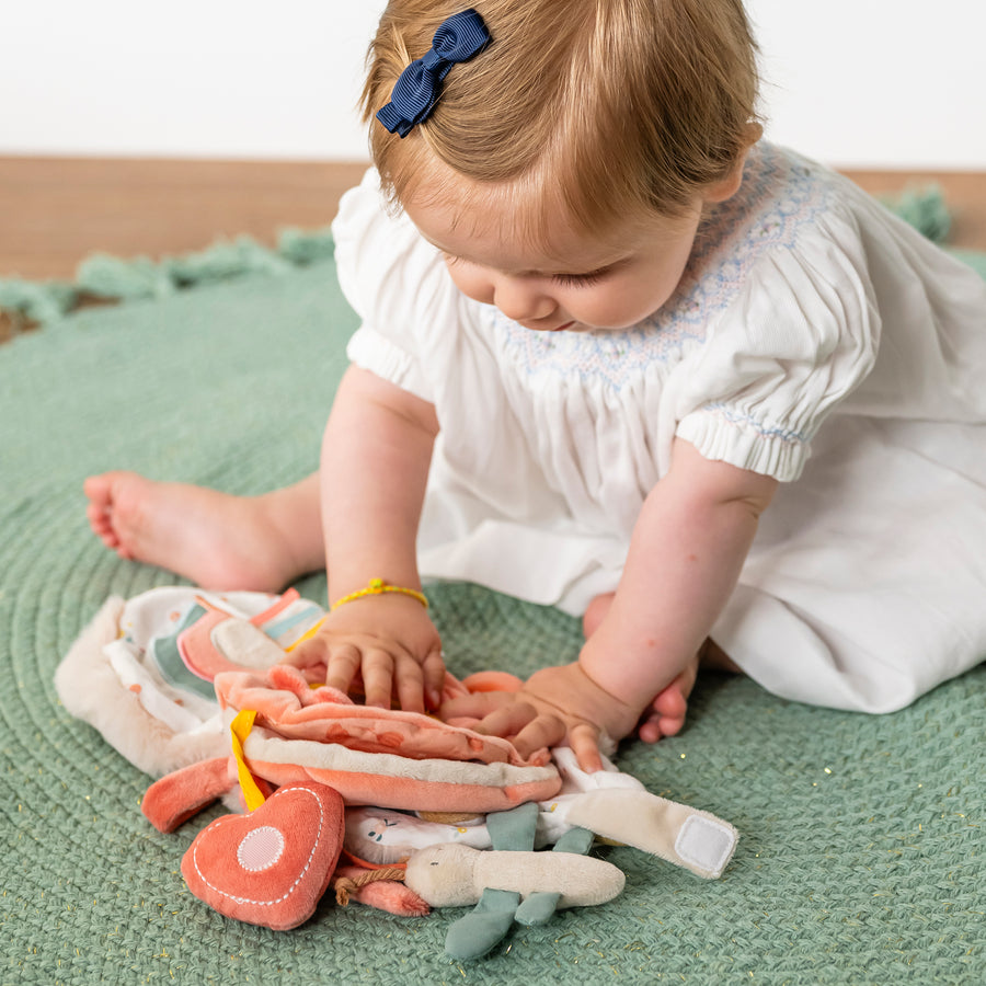 Игрушка мягкая Nattou Soft toy  MILA ZOË LANA Ёжик Activity книжка 266338