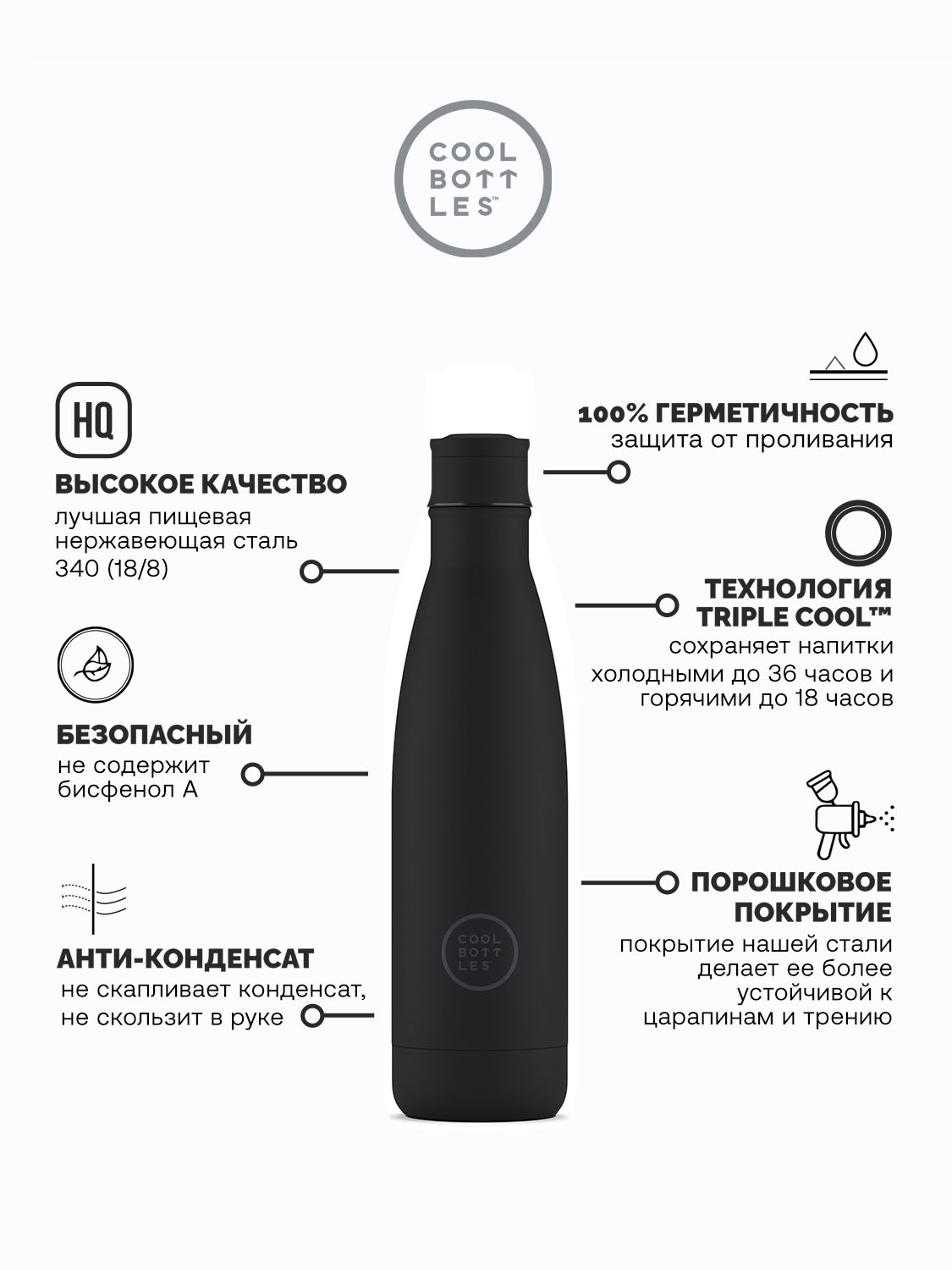 Термос–термобутылка Cool Bottles 500мл