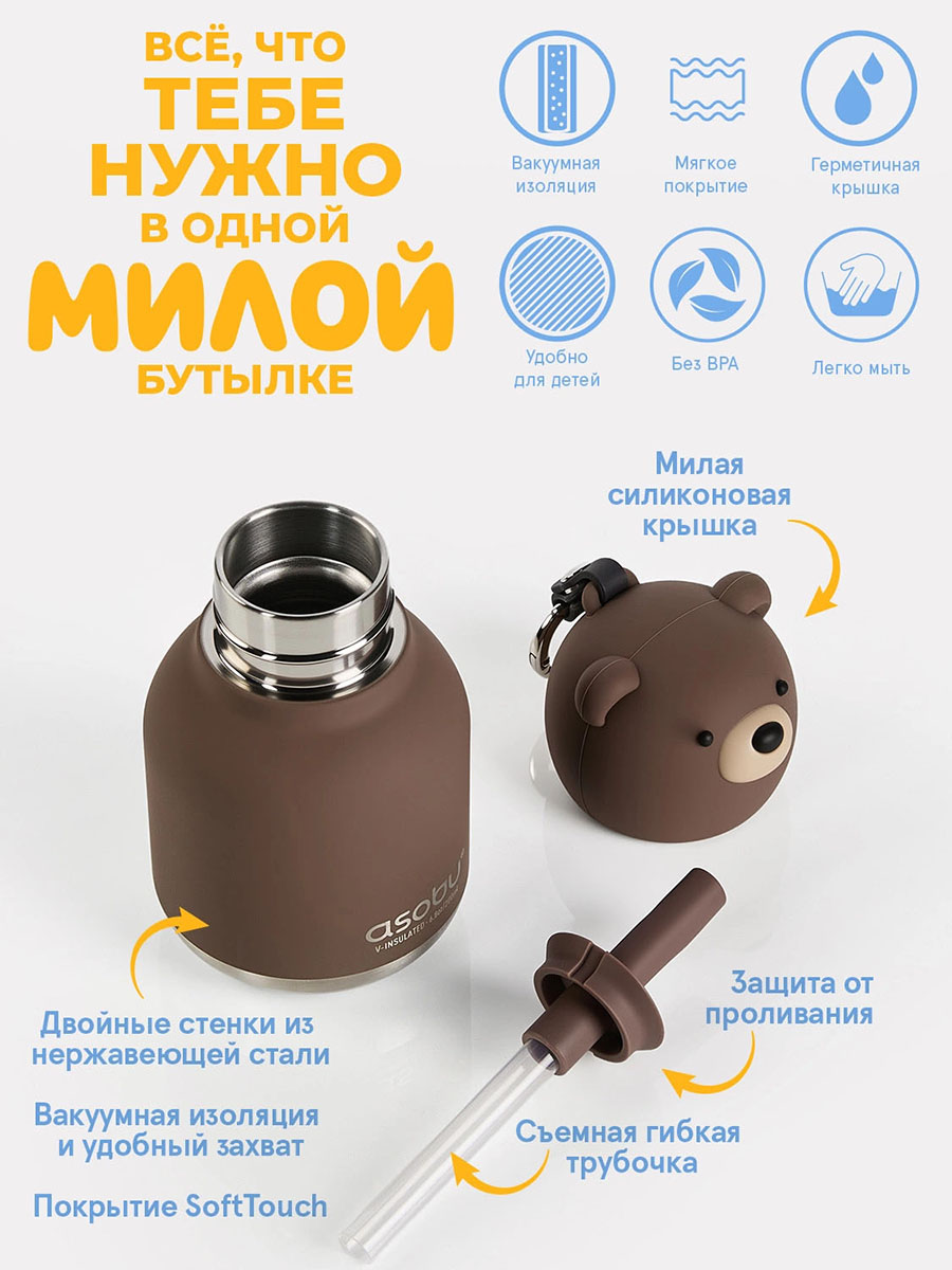 Бутылка Asobu для холодных и горячих напитков Mini Bestie 200 мл