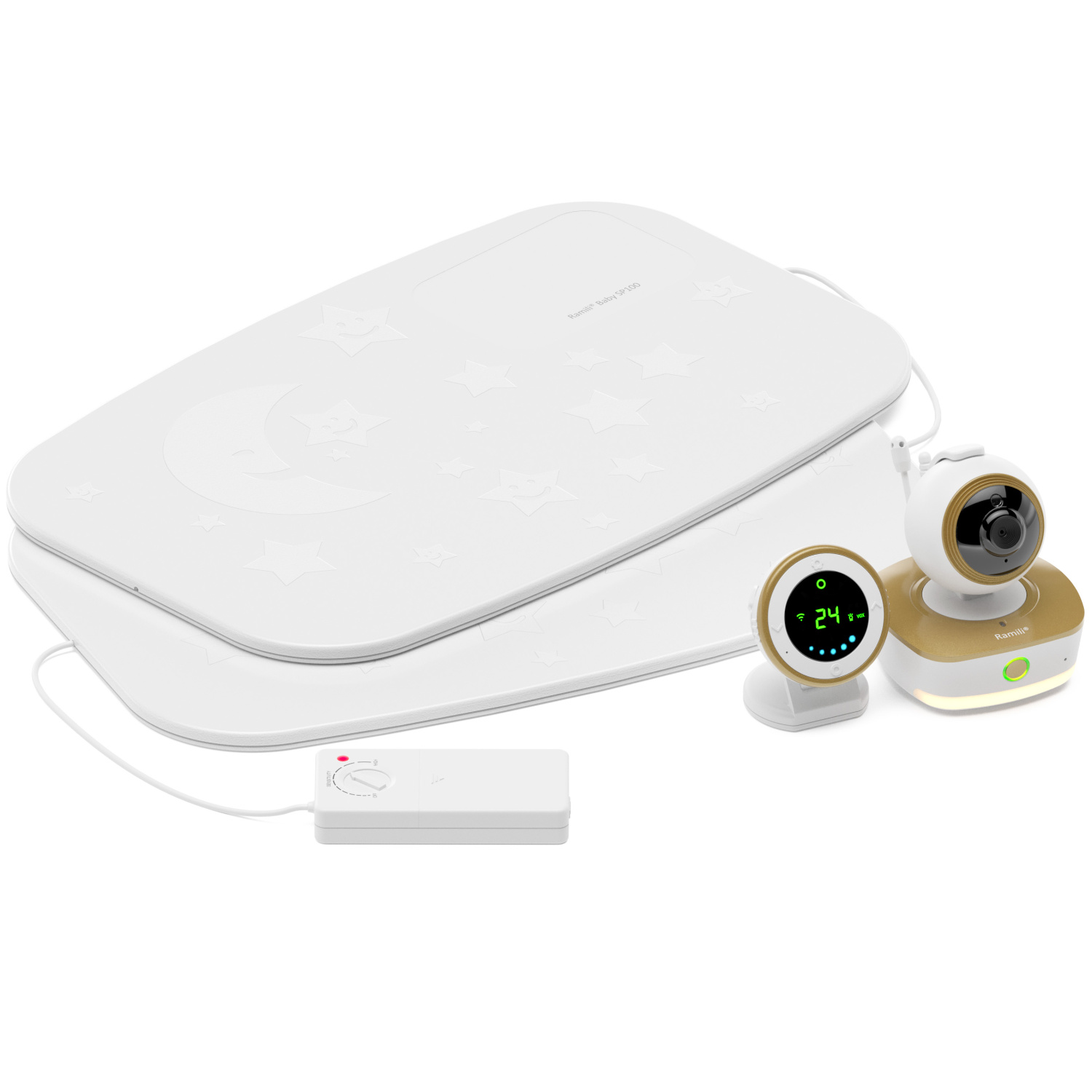 Видеоняня Ramili Baby с двойным монитором дыхания 3 в 1 Wi-Fi Full HD радио с повышенной дальностью RV1800SP2