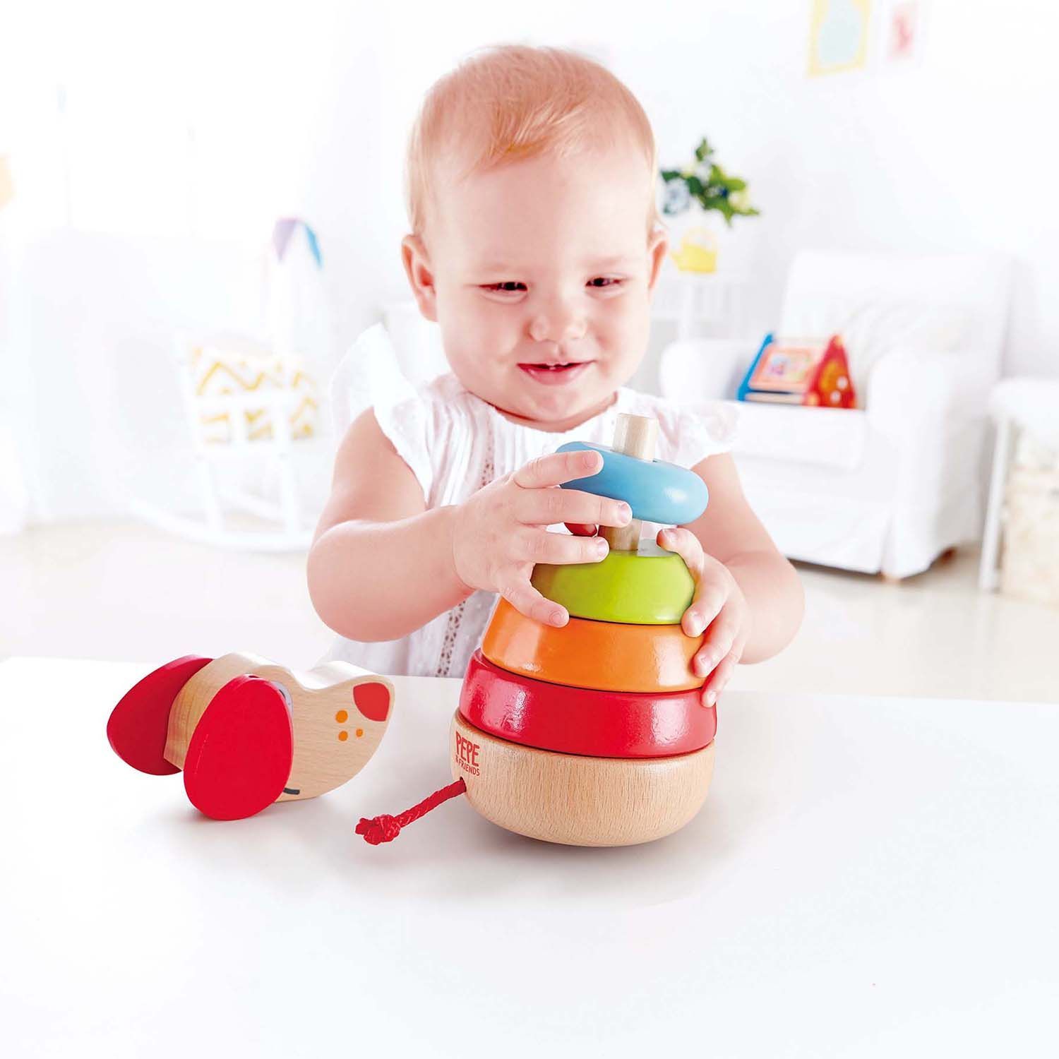 Звуковая игрушка-пирамидка «Собака» Hape