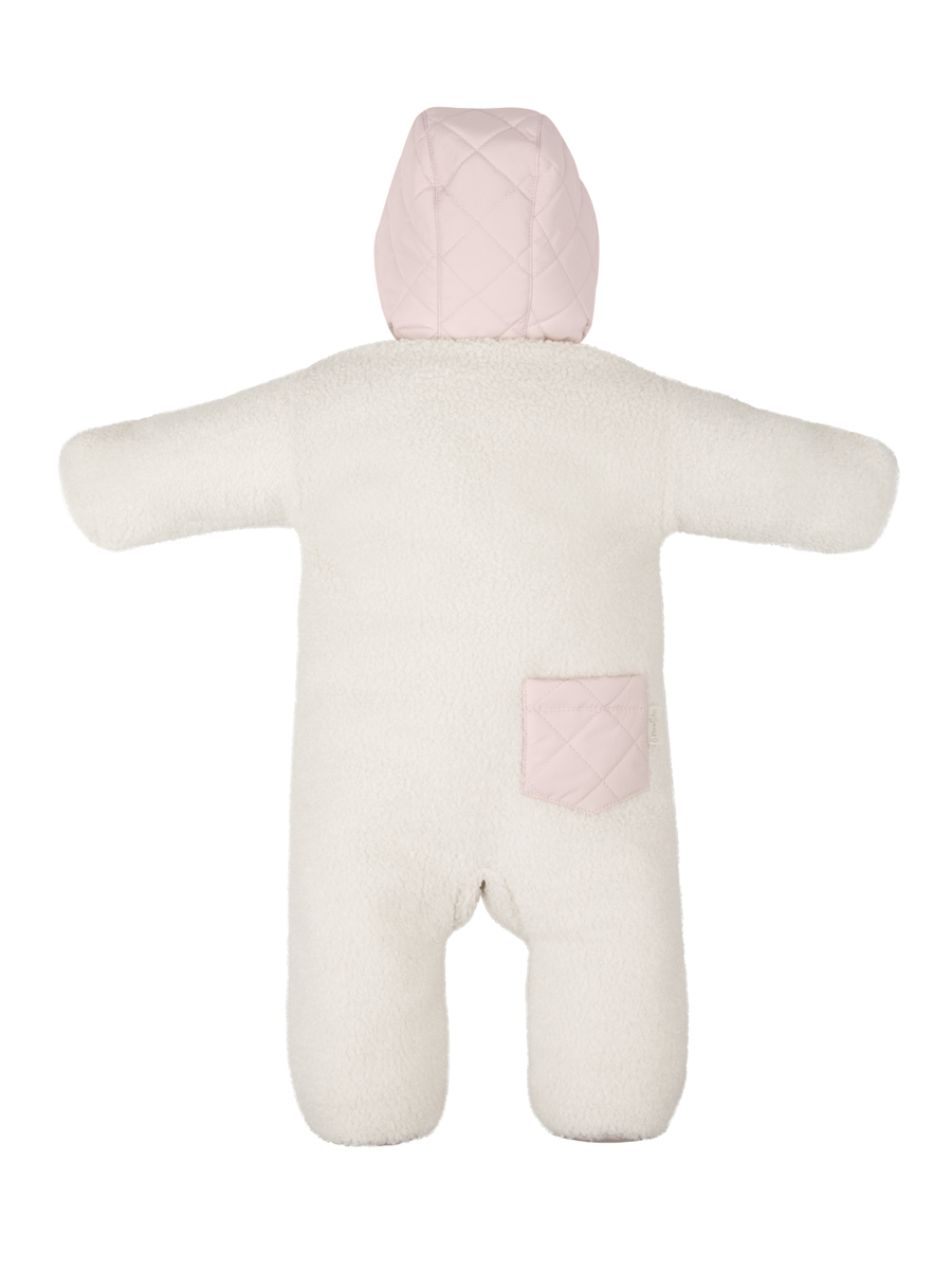 Комбинезон детский утепленный Mansita Teddy цвет розово-белый