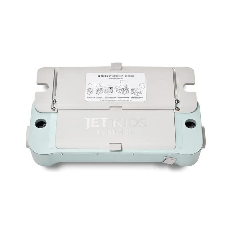 Чемодан JetKids by Stokke BedBox Green Aurora 534502  + Плед FUNNABABY Capelli белый 9215