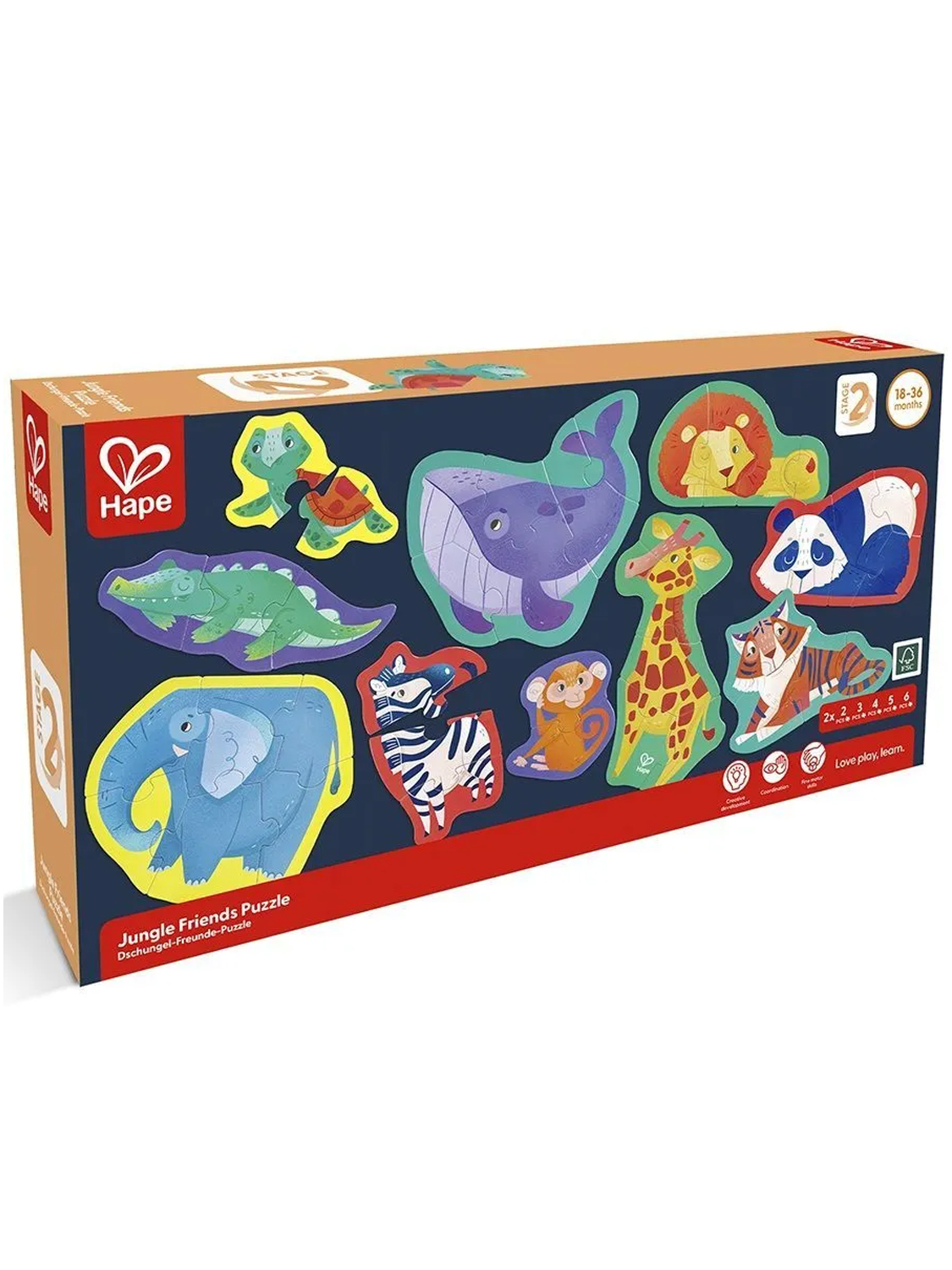 Пазл Hape «Животные Саванны» 10 картинок E1647_HP