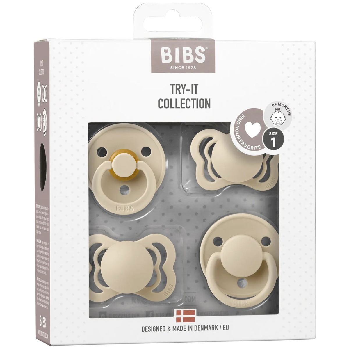 Набор пустышек BIBS Try-it, 4 шт. 0+ мес.