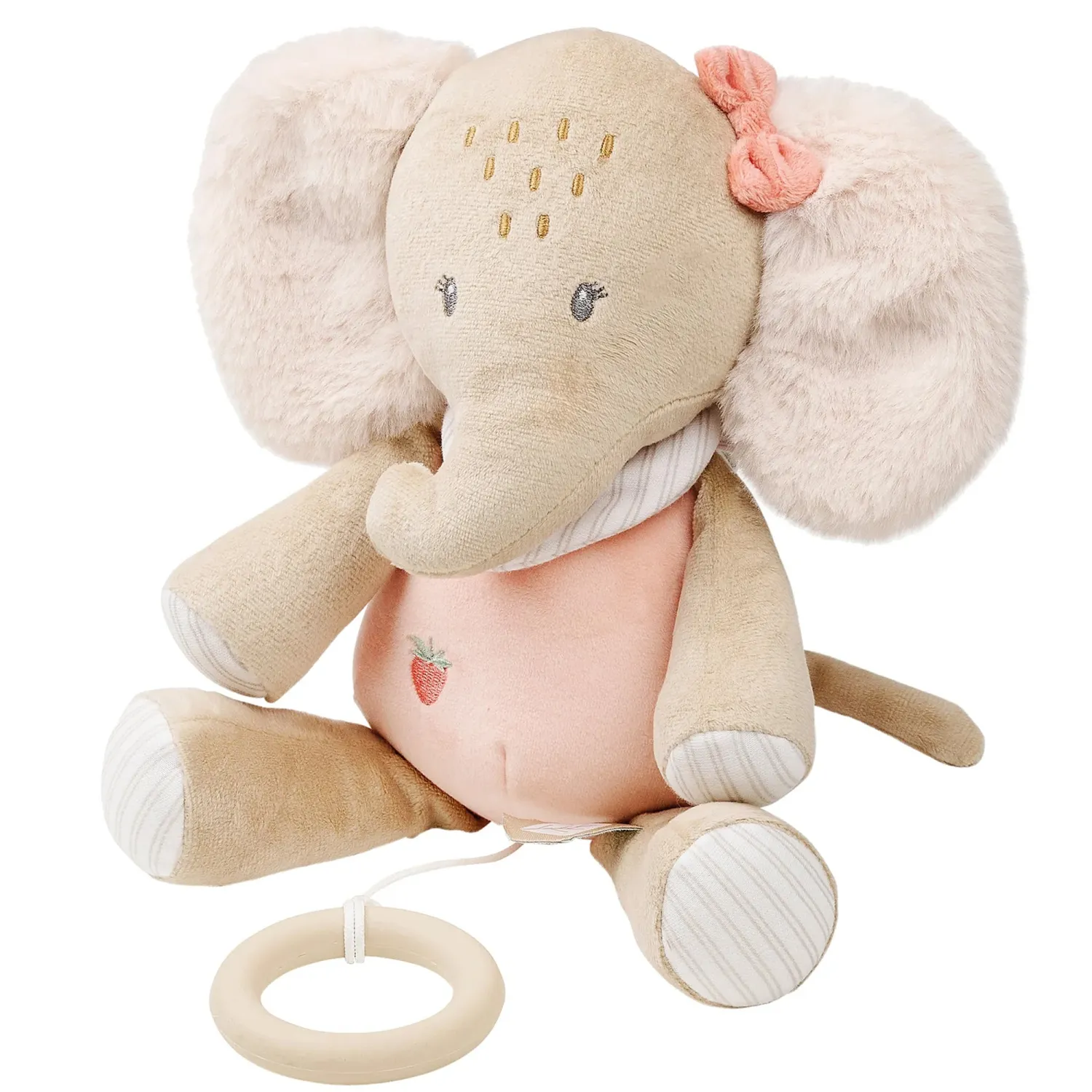 Игрушка мягкая Nattou Musical Soft toy FLO, ERNEST & OLI Слоник музыкальная 682176