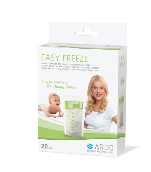 Пакеты для сбора и замораживания грудного молока Ardo Easy Freeze с индикатором температуры и верхним зажимом, 20 шт 63.00.207