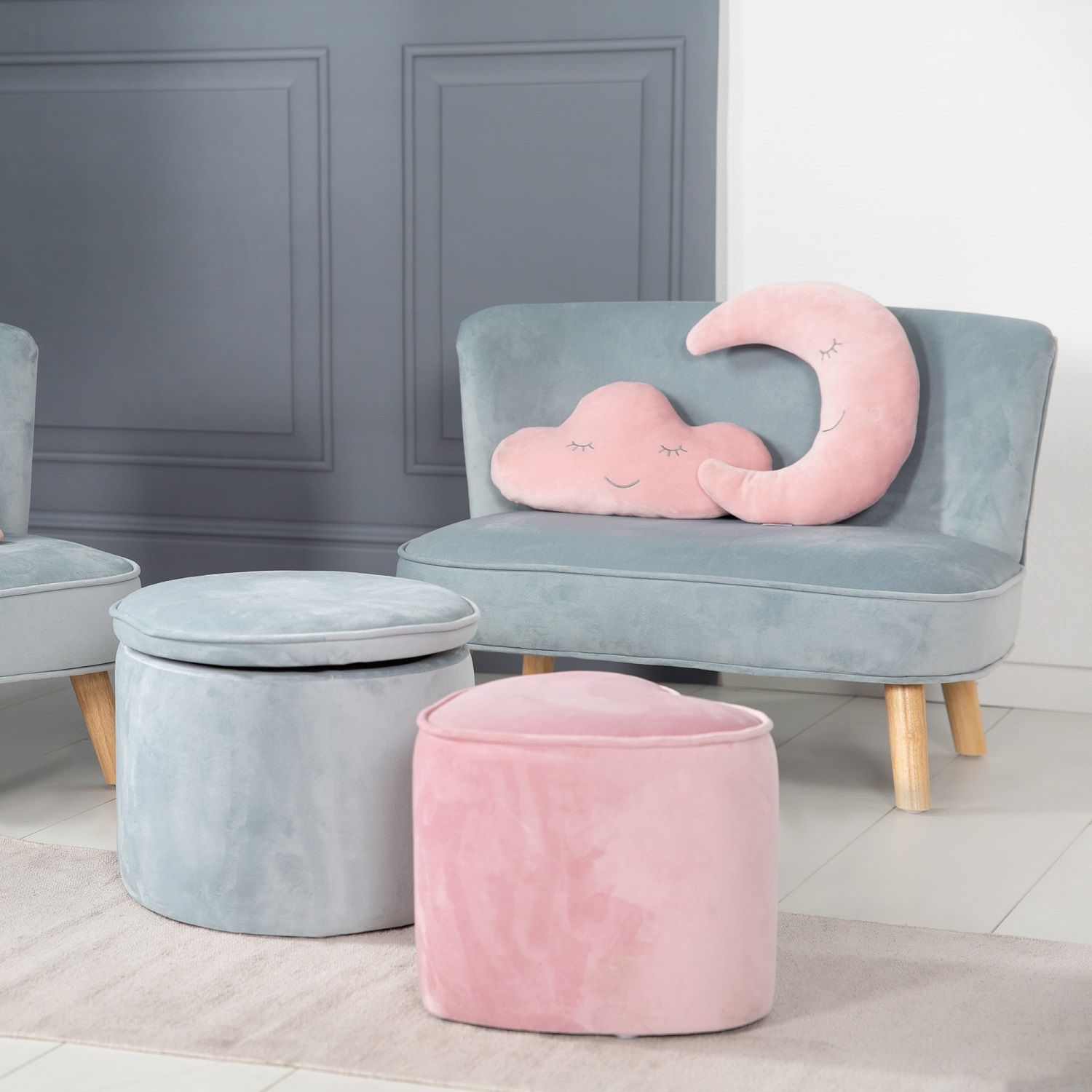 Детский велюровый диван Roba Lil Sofa
