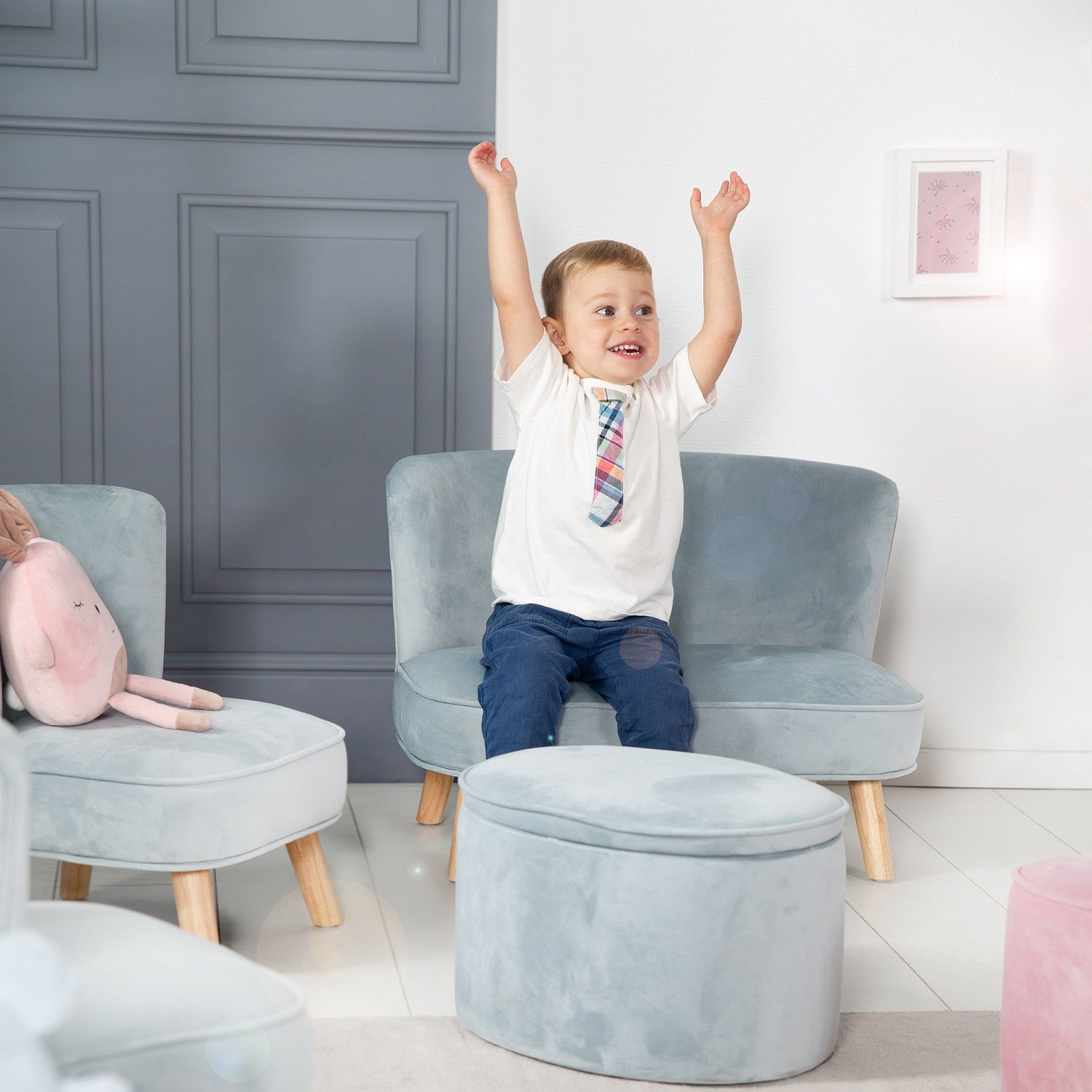 Детский велюровый диван Roba Lil Sofa