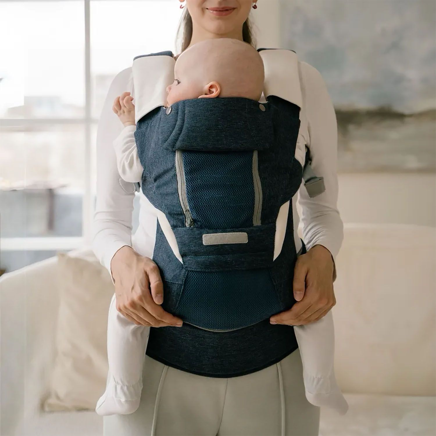 Рюкзак переноска Babyrox Premier с нагрудником синий BC2000