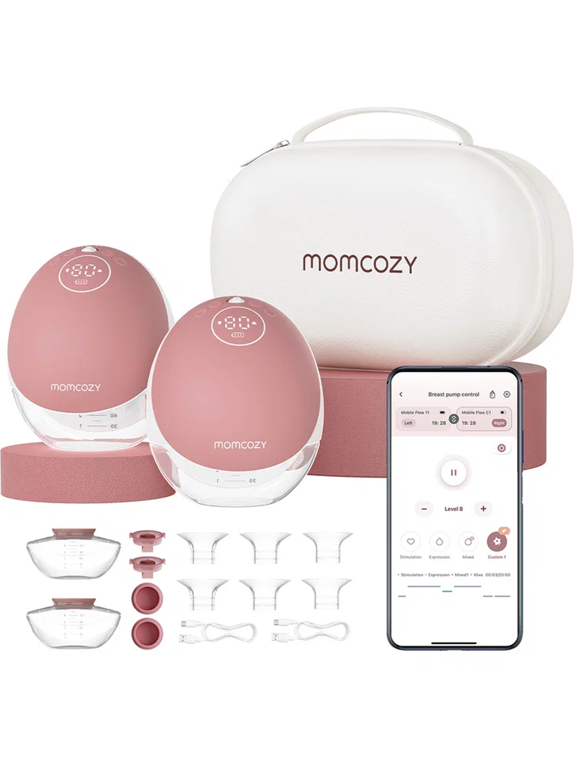 Молокоотсос Momcozy беспроводной портативный электрический BP223 2 шт.