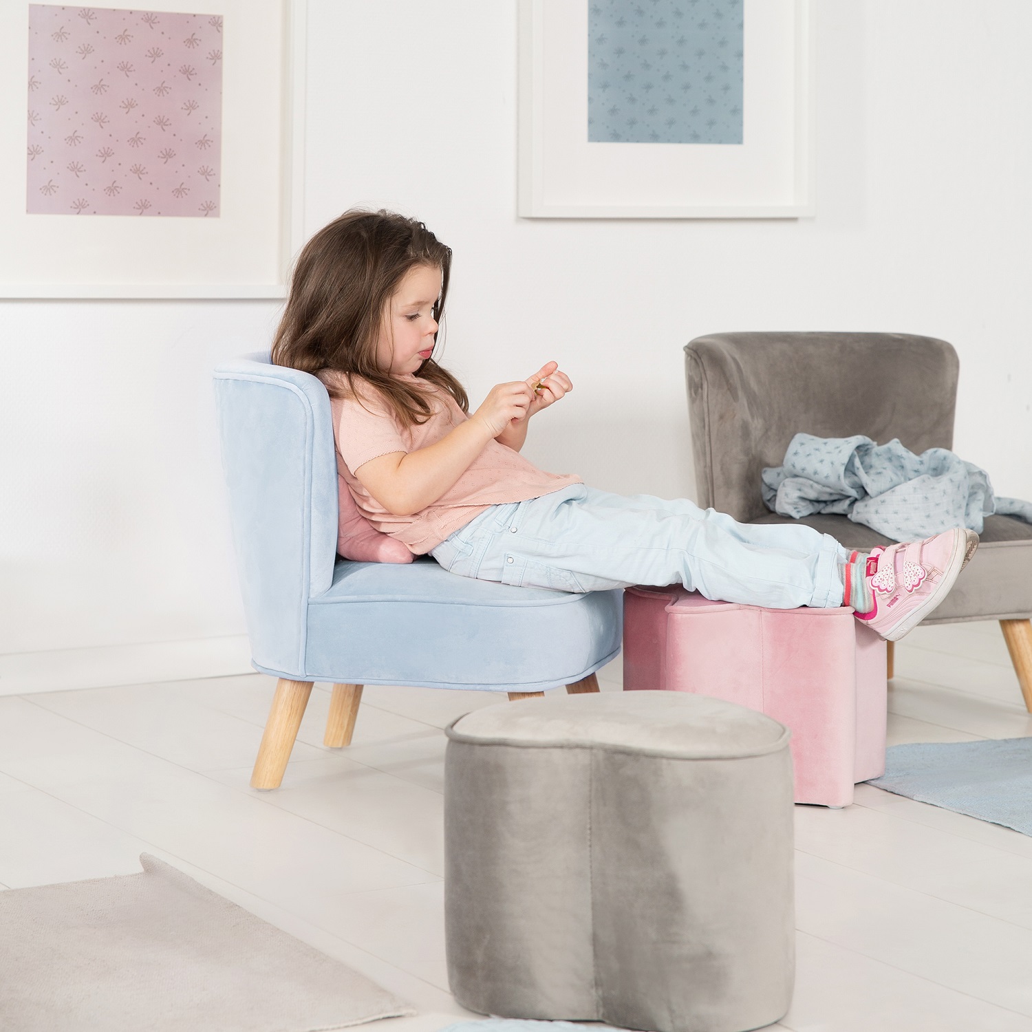 Детское велюровое кресло Roba Lil Sofa