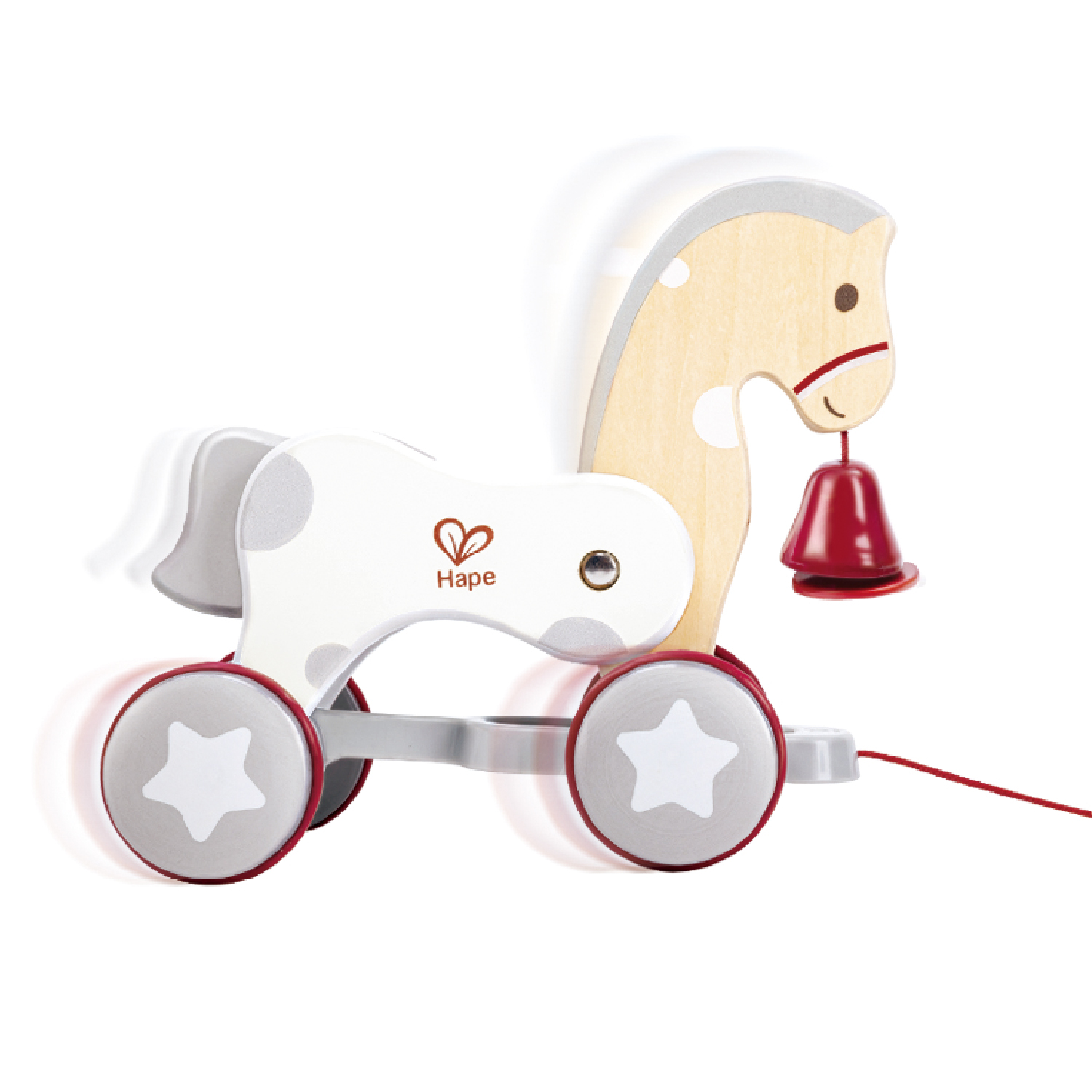 Игрушка-каталка для малышей  Hape Пони на веревочке, серии Зверики
