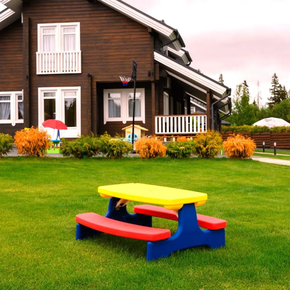 Стол садовый с лавочками UNIX Kids Garden Yellow PTGARDTB100