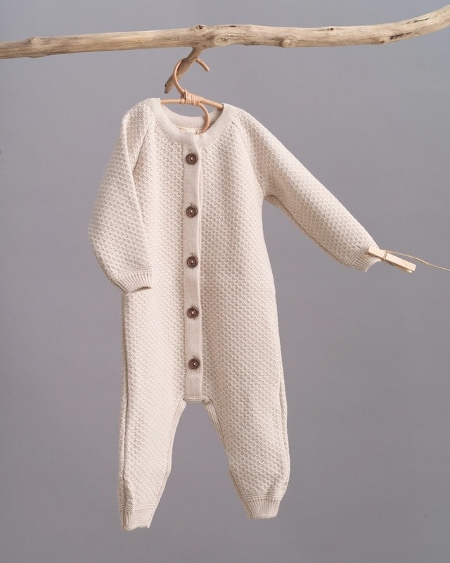 Комбинезон детский LoomKnits Топленое молоко хлопок
