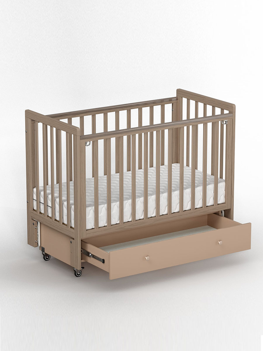 Кровать ANTEMI Classic Sleep Premium 120х60 с ящиком-маятником капучино НИК 24