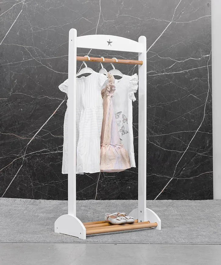 Вешалка детская  ANTEMI для одежды напольная белый/дерево Витрина