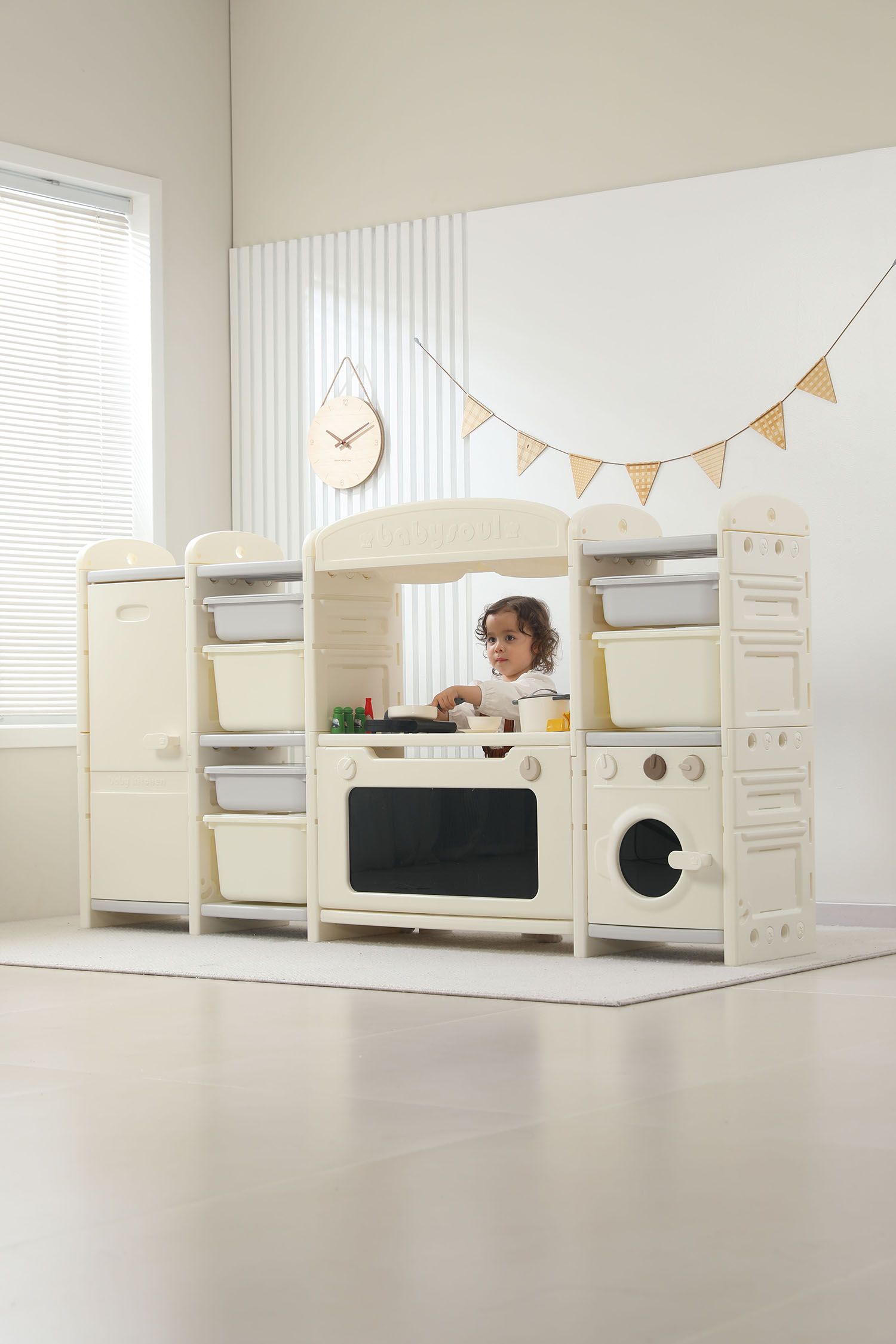 Кухня детская UNIX Kids Cook & Store 6 Grey PKTNC&S6GRY 48 элементов